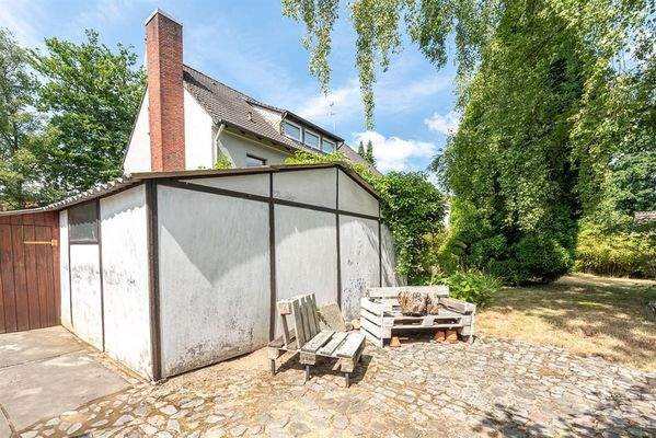 Es gibt lauschige Plätze auf dem Grundstück