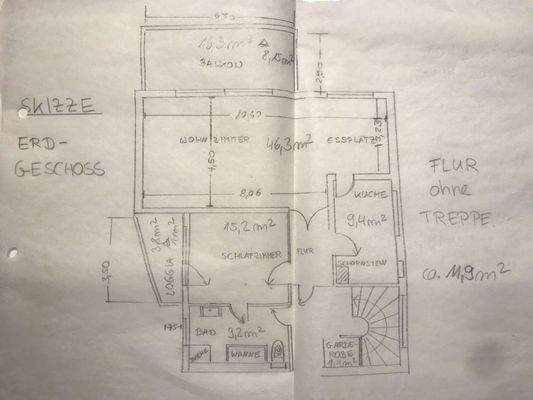 Skizze, Erdgeschoss