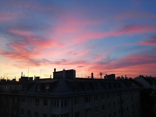 Sonnenuntergang Blick von Terrasse