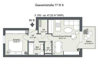 Gaswerkstraße 77 W 9 - 2D-Grundriss