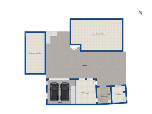 Doppelgarage mit Nebengebäude