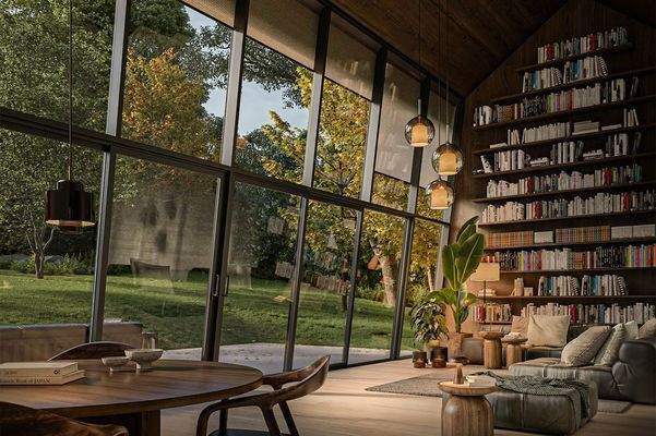 Visualisierung - Wintergarten und Bibliothek