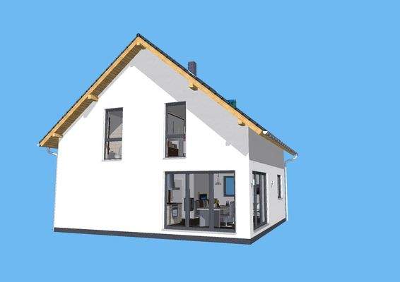 mit großen Fensterflächen