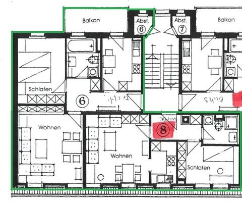Grundriss WE 7+8