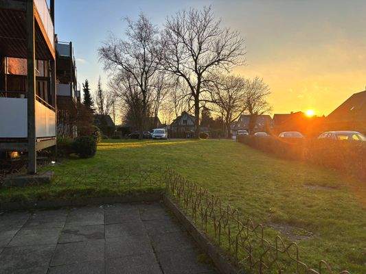 Garten im Abendlicht