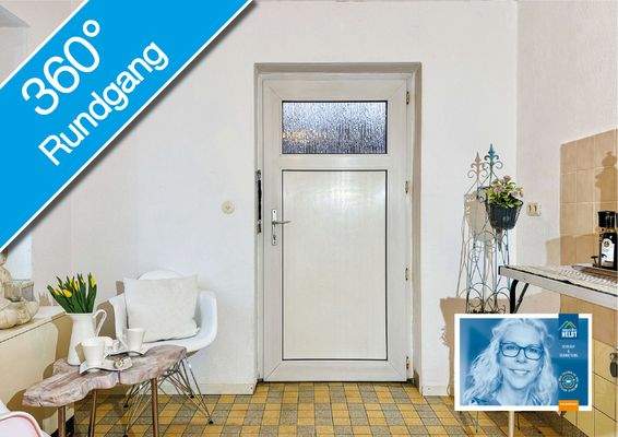 Küche mit Gartenzugang