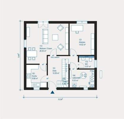 Moderne Grundrissgestaltung