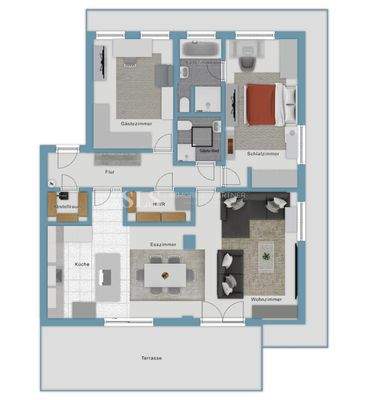 Grundriss-Skizze Penthouse