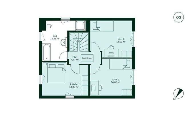 Grundriss Obergeschoss