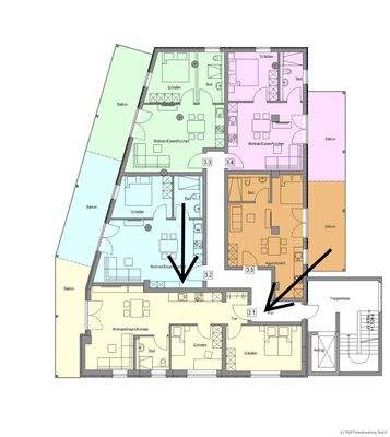 Grundriss Wohnung 3.1