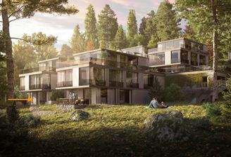 Gartenansicht Gebäude