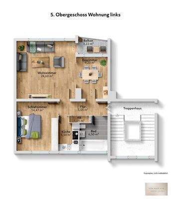 Grundriss Beispiel möbliert