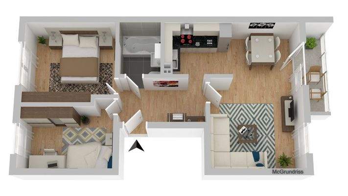 Grundriss der Wohnung