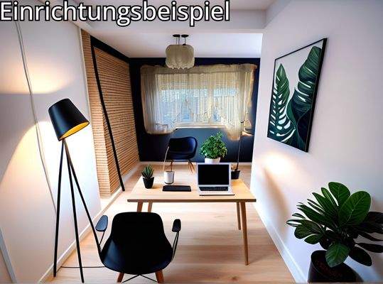 Einrichtungsbeispiel - Arbeitszimmer im Dachgeschoss