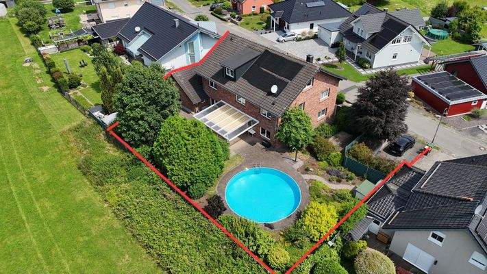 Hausansicht Vogelperspektive