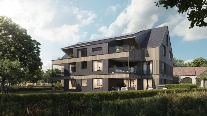 Neubau: Energieeffiziente Penthouse-Wohnung in elegantem Architekten-Haus