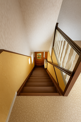 Blick vom EG zum Eingangsbereich