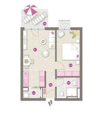 Wohnung mit Terrasse