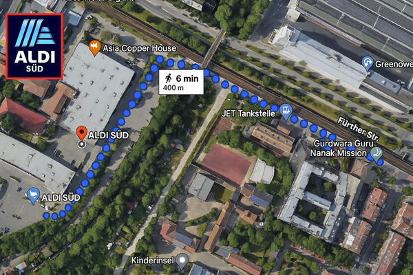 Fußweg 6 min Aldi (Supermarkt)