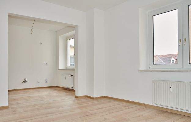 Küche und Wohnzimmer