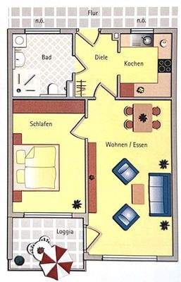 Grundriss zur unverbindl. Illustration