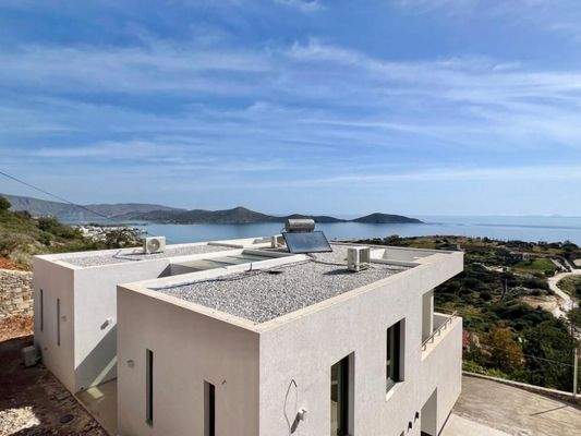 Kreta, Schisma Eloundas: Villa mit 3 Schlafzimmern und Pool bietet einen atemberaubenden Meerblick auf Elounda