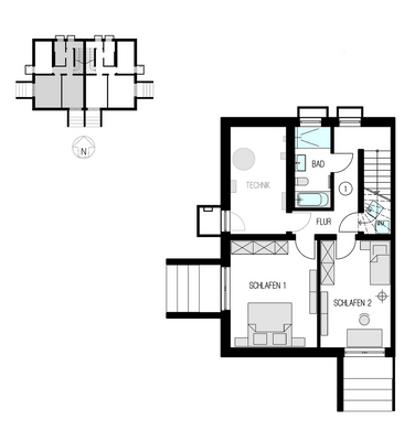 Wohnung 1 - Grundriss UG