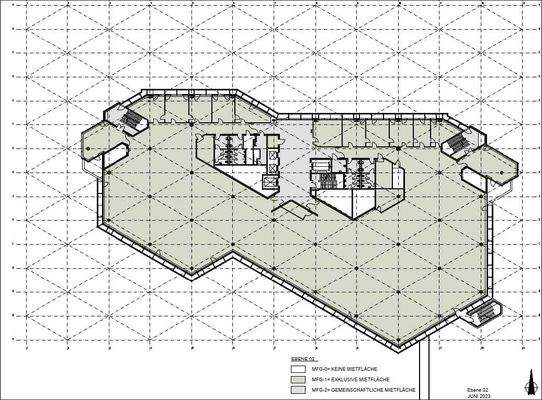 2. OG, Grundriss - ca. 2.600 m²
