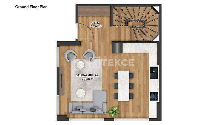 Spacious 5-Bedroom Villas with Pool and Garden in Samanlı