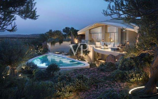 Vista aerea della villa