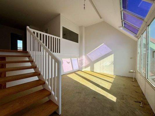 Wohnzimmer mit Dachterrasse 