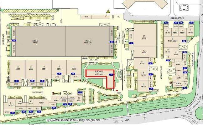 Lageplan Bürohaus 21