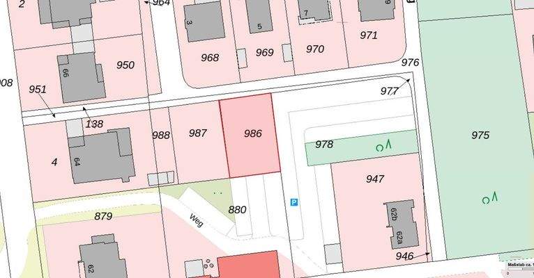 Flurkarte Grundstück 2 Nr 986