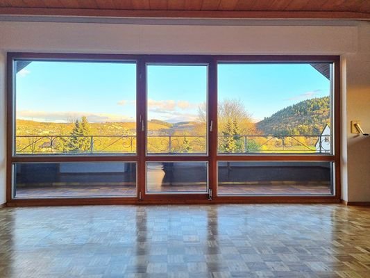 DG Fensterfront mit Balkon und Aussicht