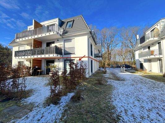 Blick von der Gartenanlage