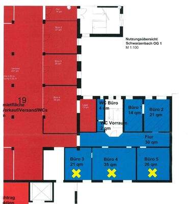 Grundriss Bürofläche