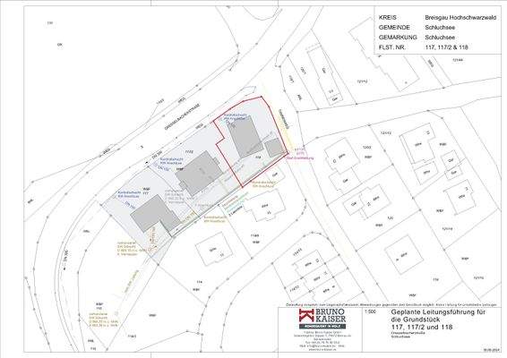 Lageplan und Erschließung Fl. St. Nr. 118