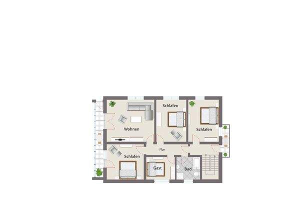 Grundriss Wohnhaus OG