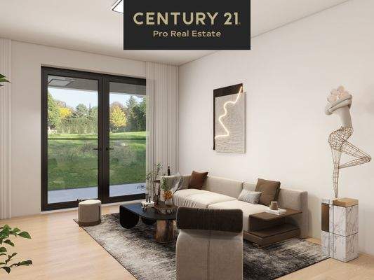 Wohnzimmer mit Terrassenzugang