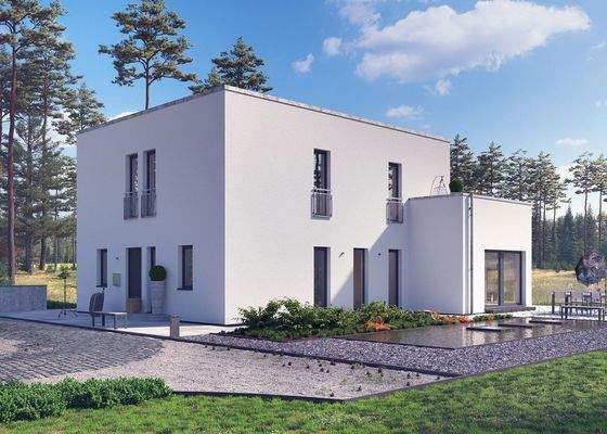 Haus Ansicht Flachdach