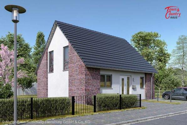 Ansicht Straße Teilverklinkerung