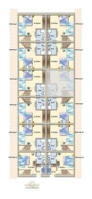 Obergeschoss mit Wohnungsnummern