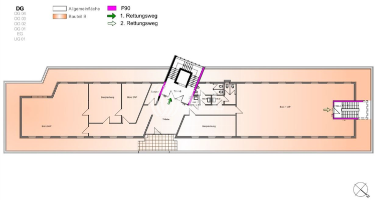 Grundriss Dachgeschoss Bauteil
