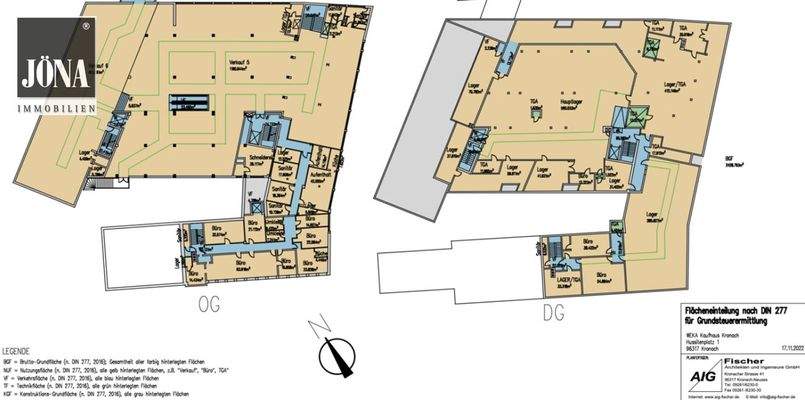 Flächeneinteilung OG & DG