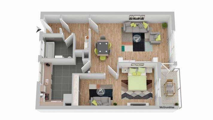 Grundriss visualisiert