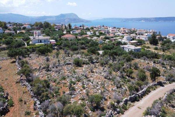 Kreta, Kokkino Chorio: Grundstück mit unverbautem Meerblick zu verkaufen