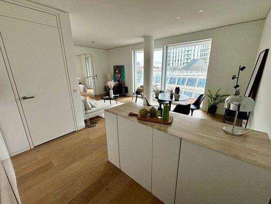 Blick von der zukünftigen Einbauküche