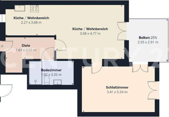 Grundriss der Wohnung