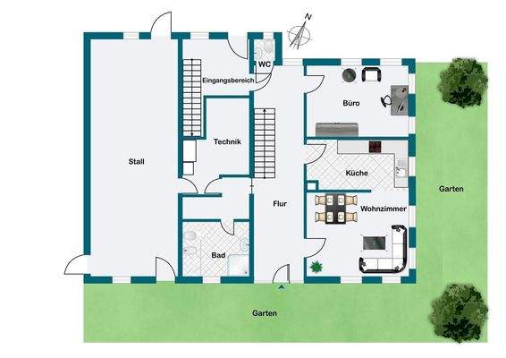Wohnung im Haupthaus