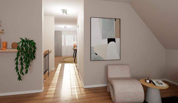 Lichtdurchflutetes Dachgeschoss